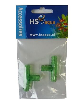 Hs Aqua T-Stuk Plastic Groen 9-12 Per 2 St.